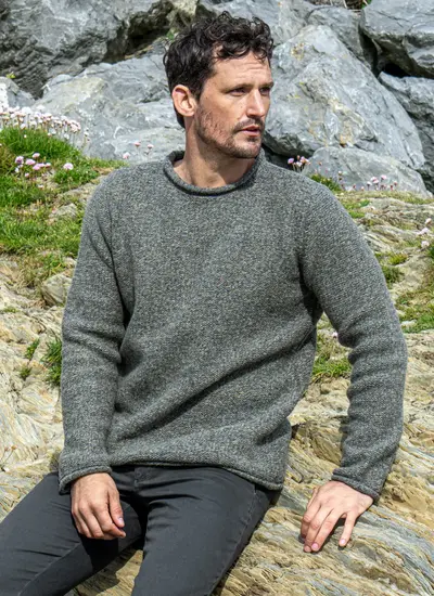 Fisherman Wool Cashmere Roll Neck Sweater